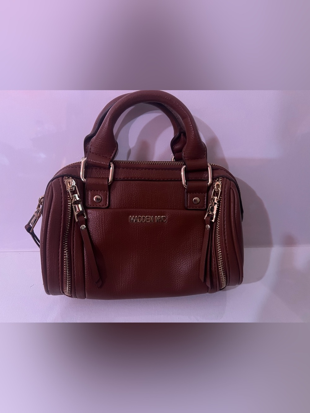 Madden NYC Women's Brown Structured Satchel Bag